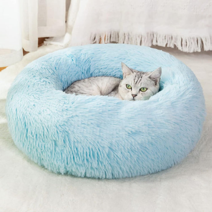 Dog Bed for Small Medium Large Dogs Cats, 20 Inch Calming Washable-Round Cozy Soft Pet Bed for Puppy and Kitten with Slip-Resistant Bottom