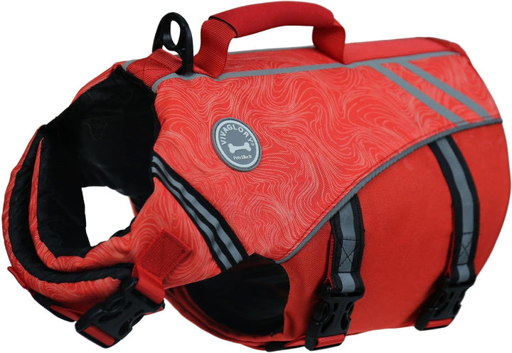 Sports Style Dog Life Vest, Dog Life Jacket for Swimming & Boating, Ripstop & Buoyancy for Puppy Doggy, Lifejacket with Handle, M, Blue