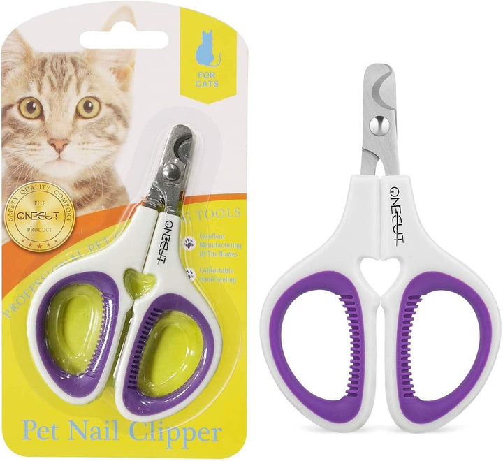 Pet Nail Clippers, Update Version Cat & Kitten Claw Nail Clippers for Trimming, Professional Pet Nail Clippers Best for a Cat, Puppy,Rabbit, Kitten & Small Dog,Sharp & Safe (Pink)