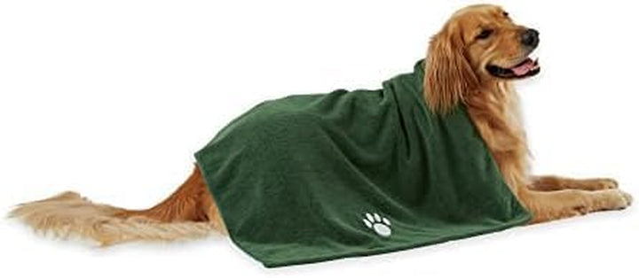 Pet Grooming Towel Collection Absorbent Microfiber X-Large, 41X23.5", Embroidered Gray