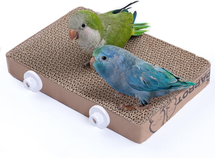 7.3 Inch Paper Bird Toys, Bird Platform, Parrot Toy, Help Birds Clean Beak, Release Stress, Reduce Boredom - Suitable for Budgie, Cockatiel, Lovebird, and Other Small to Medium-Sized Pet Birds