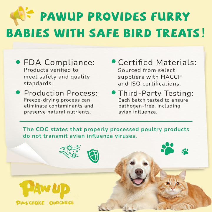 Freeze Dried Duck Treats for Cats Dogs, Rawhide Free Freeze-Dried Raw Food Topper, High Protein, Gluten&Grain Free, 4.6Oz