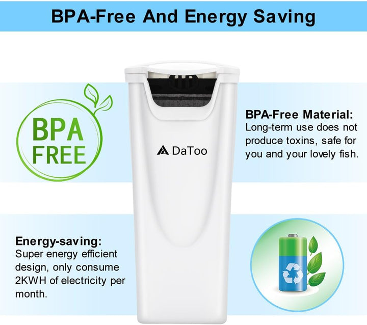 Aquarium Power Filter In-Tank Ultra Silent Small Fish Tank Filter 3W for Aquarium 1 to 10 Gallon Tank, 1 Yr Warranty