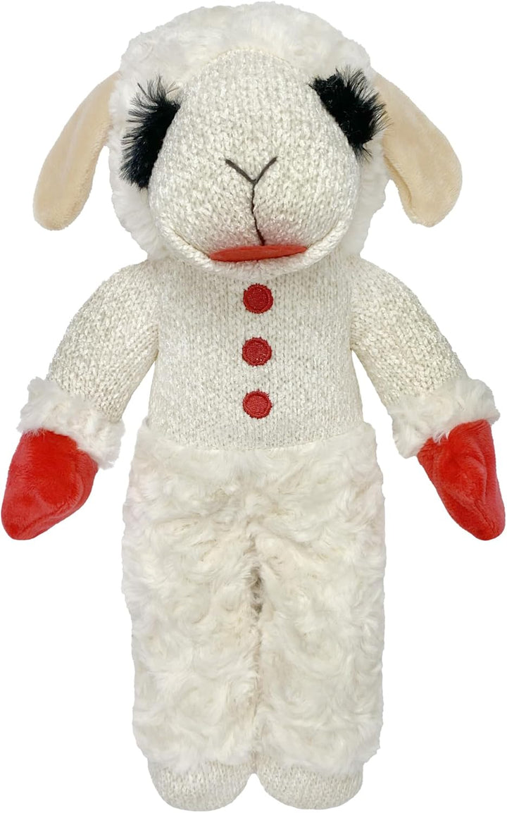 Mini Lamb Chop Officially Licensed, Plush, Squeak Pet Toy (White, 10')