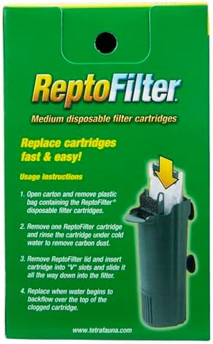 fauna Reptofilter Filter Cartridges, Size Medium, Filter Cartridge Refills, 3 Count