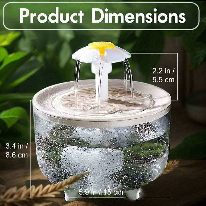 Large Bird Bath for Cage Parakeet Indoor, Parrot Bird Shower Budgie Bath with Pump Recirculating Filtration, Automatic Bird Water Dispenser, Cat Drinking Fountain for Pet (Clear)