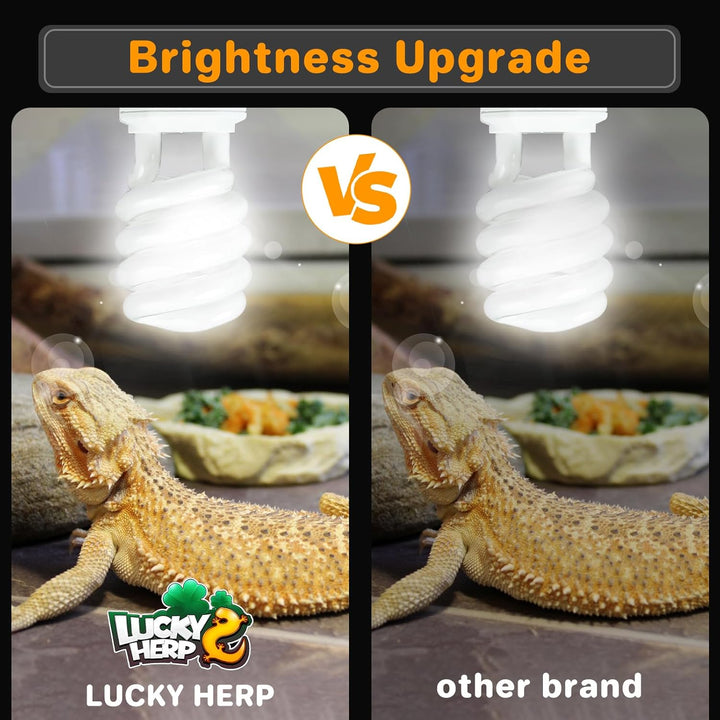 UVA UVB Reptile Light 10.0, Desert UVB 150 Compact Fluorescent Lamp, UVB Light for Reptiles 23W, UVA UVB Reptile Light Bulb, UVB Bulb for Reptiles Bearded Dragons Lizards Tortoises Snakes