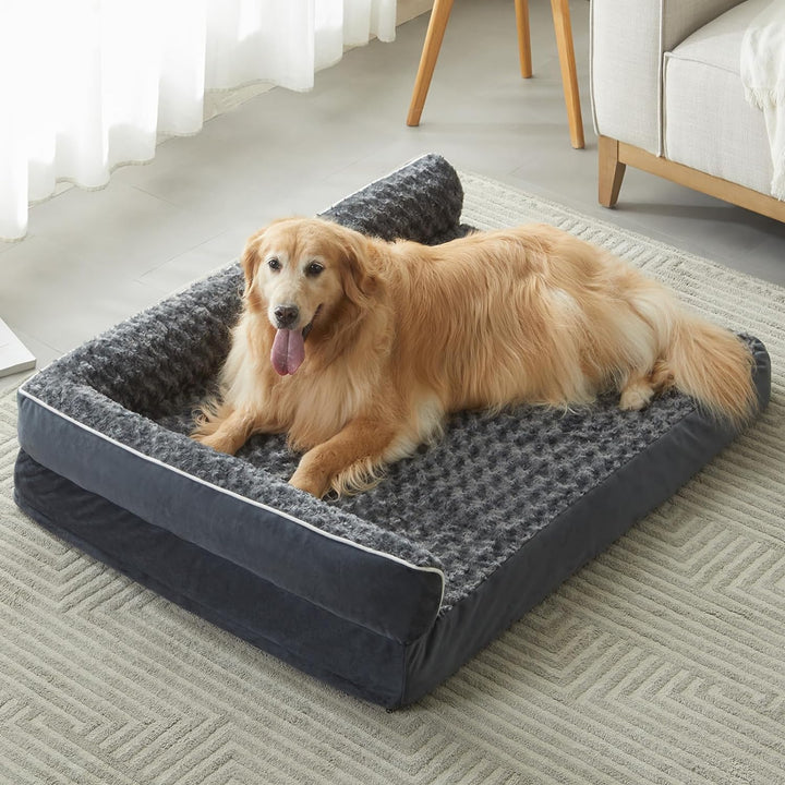 Orthopedic Dog Bed for Large Dogs-Big Waterproof Sofa Dog Bed with Removable Washable Cover, Washable Pet Bed with Waterproof Lining and Nonskid Bottom,Pet Bed for Large Dogs