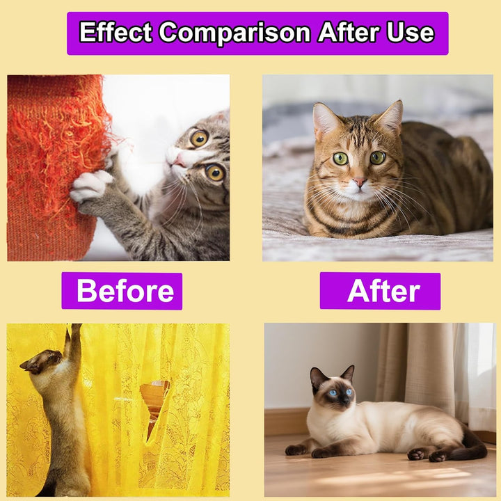 Cat Deterrent Spray,5 Fl Oz Natural Safe Cat Spray for Indoor & Outdoor,Effective Training Aid for Furniture,Sofas,Rugs,Yellow