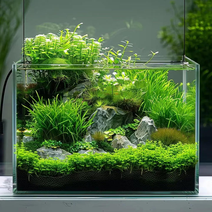 5 Gallon Glass Fish Tank, Easy to Maintain Small Aquarium for Betta/Goldfish/Snails/Shrimp and Aquatic Planting.