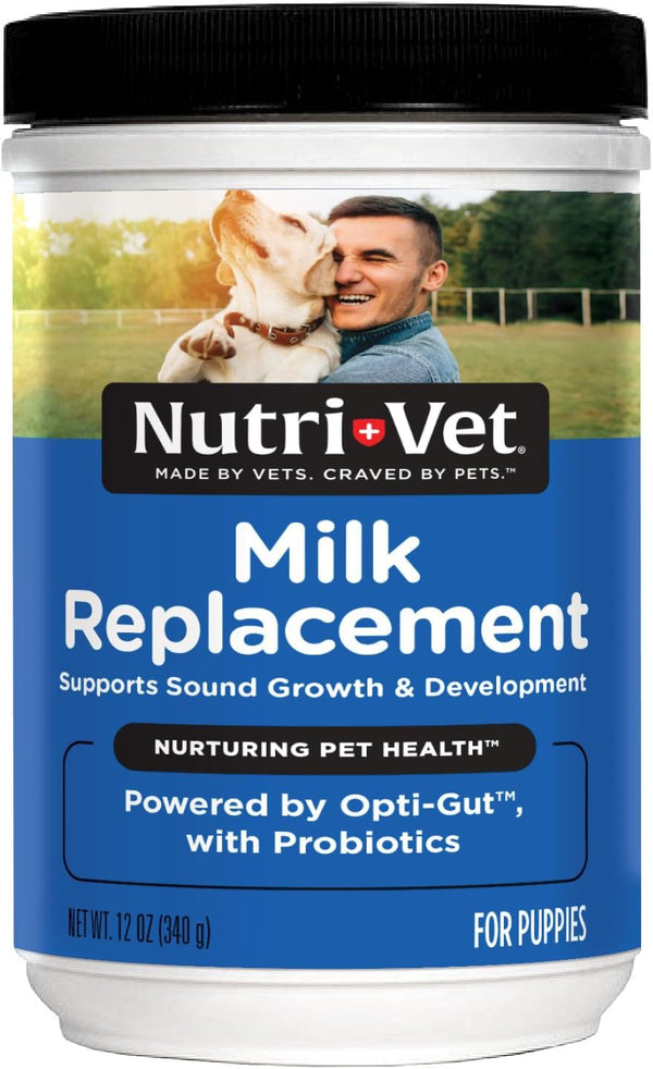 Milk Replacer for Puppies, Powdered Milk, Puppy Essentials, Dog Care, Veterinarian Recommended Dog Essentials, Whelping Supplies, Puppy Food, 12Oz