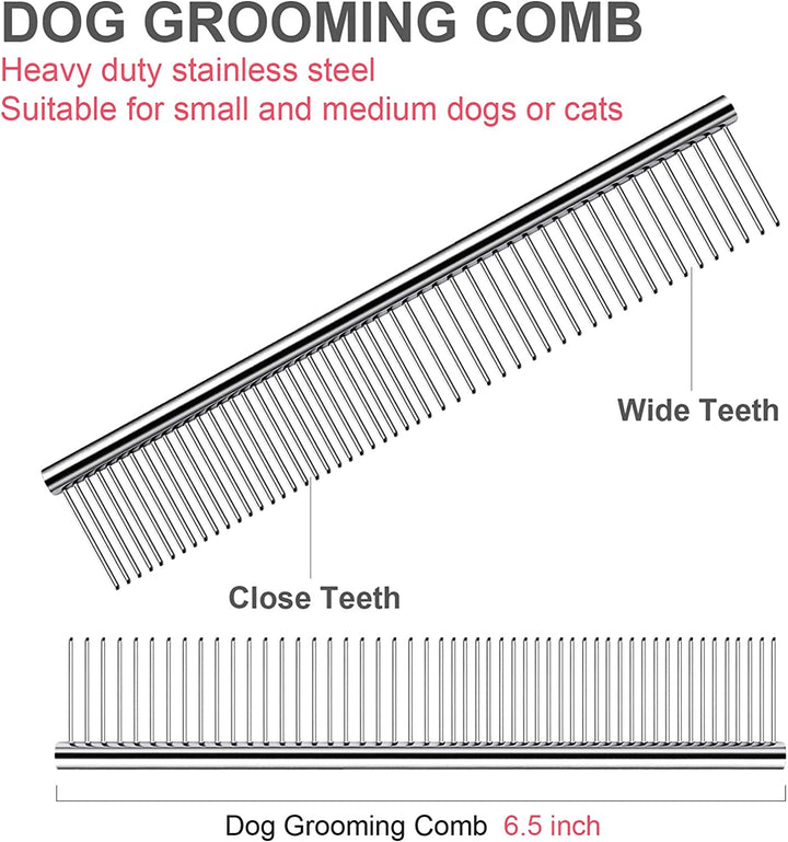 Dog Grooming Scissors with Safety round Tips Stainless Steel Professional Dog Grooming Kit - Thinning, Curved Scissors and Comb for Cat Pet (Pink 4 in 1)
