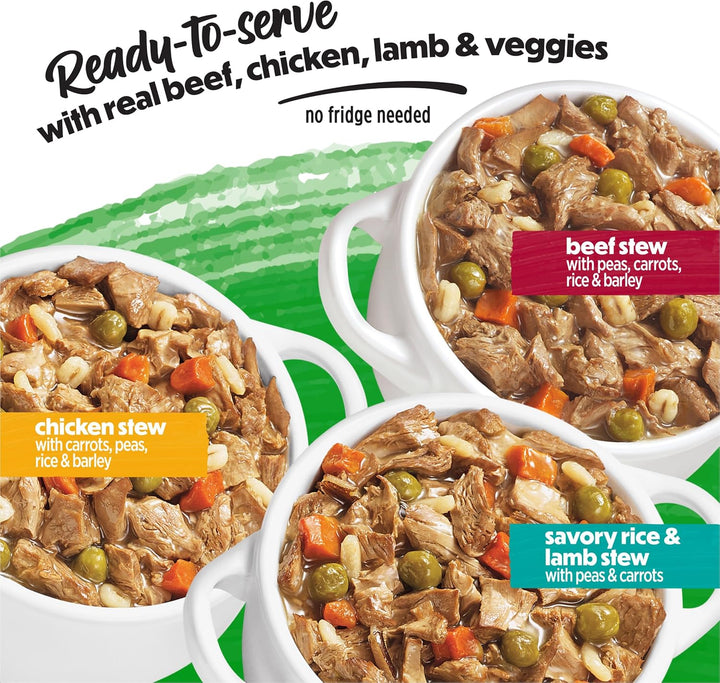 Purina  Gravy Wet Dog Food Variety Pack, Prepared Meals Stew - (12) 10 Oz. Tubs