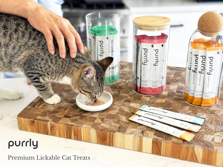 Healthy Premium Cat Treats Snack Topper Tuna Variety Bundle (90 Count) Lickable Wet Squeezable Hydrating Interactive Seafood Grain-Free Naturally Flavored Non-Gmo No-Preservative