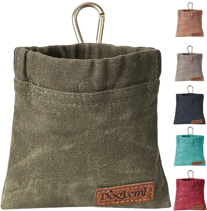 Dog Treat Pouch,Portable Puppy Dog Training Treat Bag,Hand Free Dog Walking Bag,Auto Closing Pet Feed Snack Reward Pocket,Dog Food Dispenser for Pet Puppy Travel or Outdoor Use