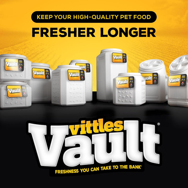 Vittles Vault Pet Food Storage Containers - Sealed Dog and Cat Food Storage Container, Fits up to 35Lbs, Made in the USA - [12"L X 16.75"H]