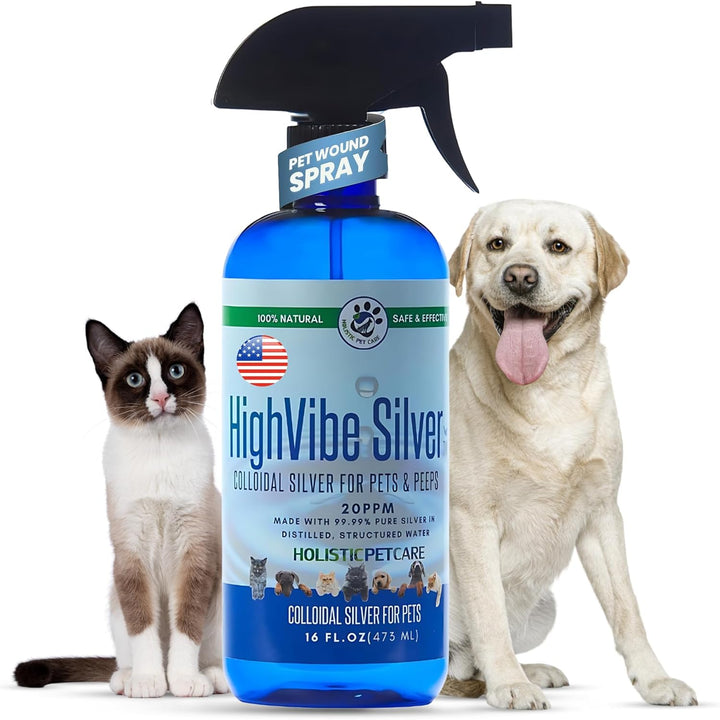 - Colloidal Silver Spray for Dogs, Cats, Horses & Birds - 20 PPM Effective Wound Care, Hot Spot Treatment, Skin Relief & Immune Support - All-Natural Pet Silver Spray (16 Oz)