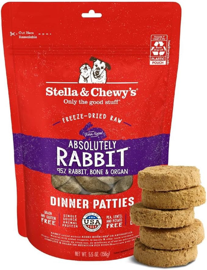 Freeze-Dried Raw Dinner Patties - Beef Recipe - High Protein Grain-Free Puppy & Dog Food - Perfect for Picky Eaters - 25 Oz