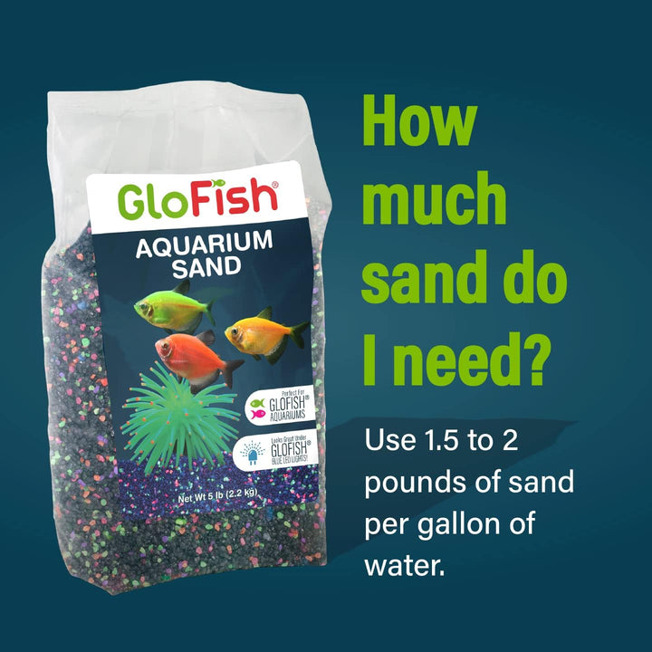 Aquarium Sand 5 Pounds, Black with Highlights, Complements Tanks and Décor, (AQ-78485)