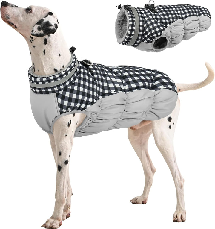 Dog Coat for Small Dogs,Waterproof Dog Winter Jacket with Harness Built in Puppy Cold Weather Coats Reflective Pet Vest with Zipper Warm Fleece Dogs Snowsuit Windproof Pink S