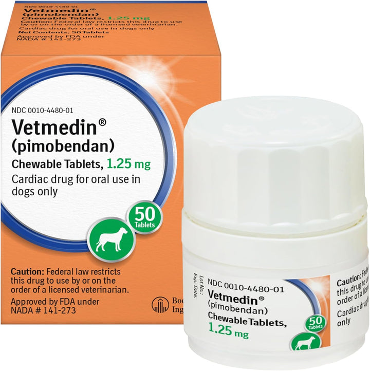 ® (Pimobendan) Chewable Tablets for Dogs, 1.25 Mg, Inodilator, 50Ct