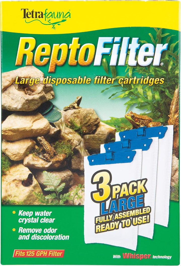 fauna Reptofilter Filter Cartridges, Size Medium, Filter Cartridge Refills, 3 Count