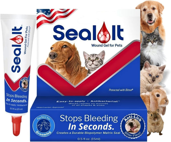 Dog Wound Care Gel – Styptic Powder Alternative for Dogs & Cats | Quick Stop Bleeding for Cuts, Nails & Scrapes | Liquid Bandage First Aid for Pets and Animals | ® 15Ml | Made in USA