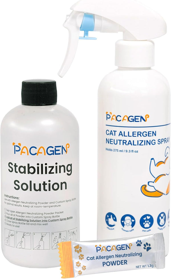 Cat Allergen Neutralizing Spray for Humans - Perfect for Home Use, Immediate Results, Easy to Use, and Pet Friendly - a Few Sprays Away from a Clear Day