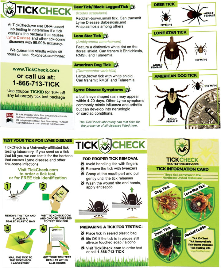 Tick Remover Card - Wallet Sized Tick Removal Tool with Free Tick ID Card & Testing Information - for People, Dogs, Cats (1)