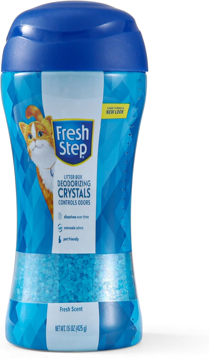 Cat Litter Crystals in Fresh Scent - Cat Litter Box Deodorizer - Combats Odors and Neutralizes Smells to Keep Your Home Clean, 15 Ounce