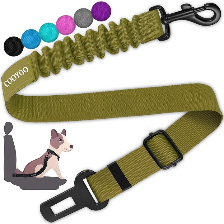 Dog Seat Belt,3 Piece Set Retractable Dog Car Harness Adjustable Dog Seat Belt for Vehicle Nylon Pet Safety Seat Belts Heavy Duty & Elastic