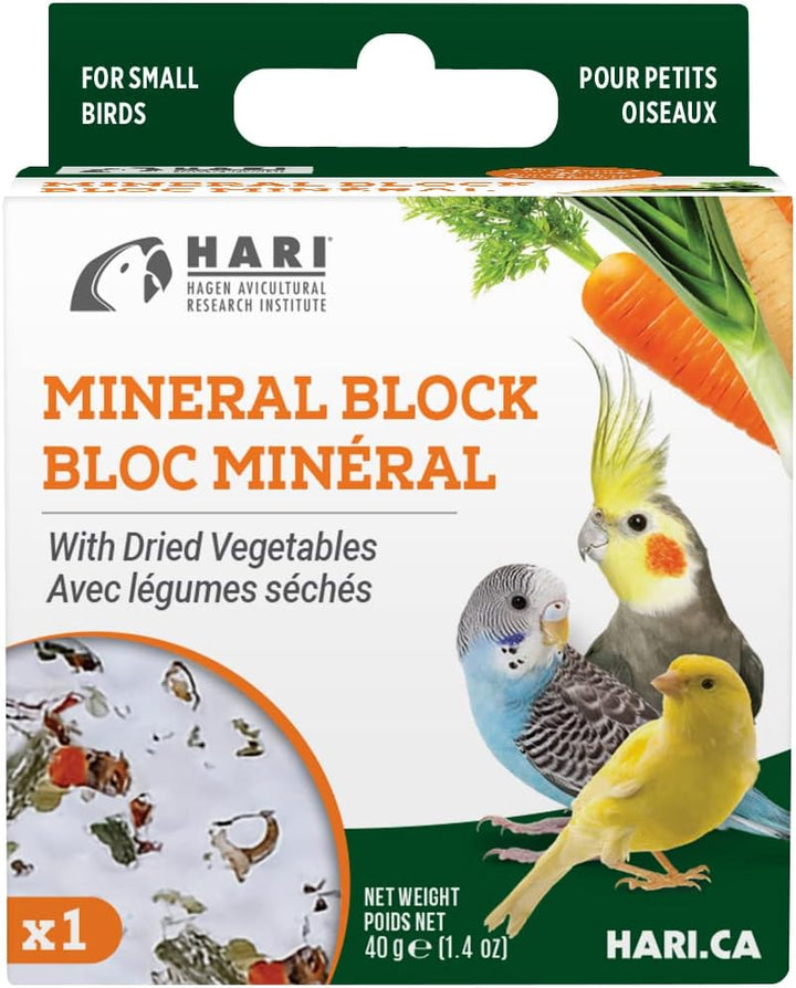 Mineral Block for Birds with Dried Vegetables, Calcium Supplement Bird Treat