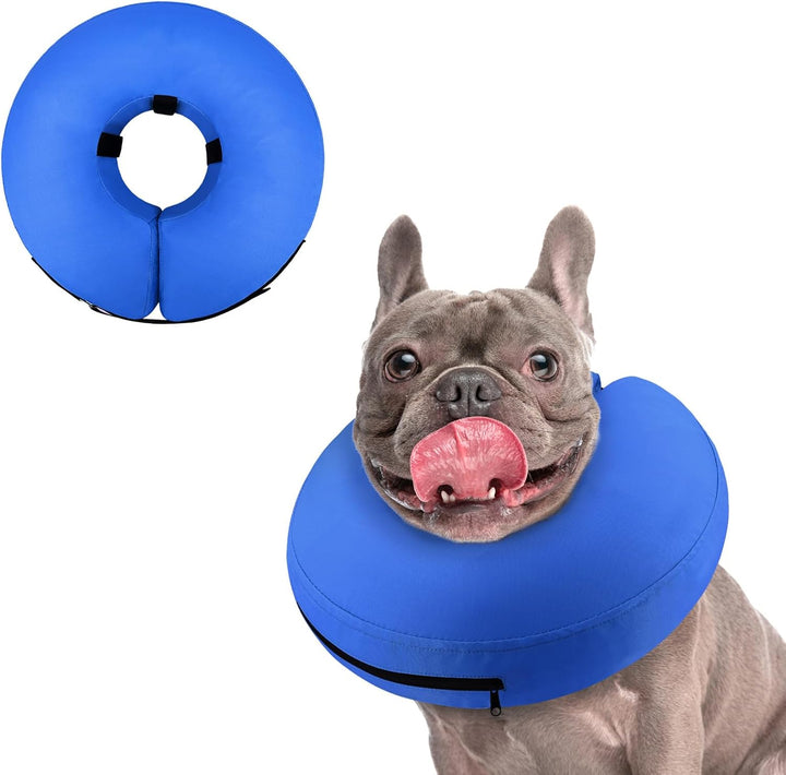 Inflatable Dog Cone Collar Alternative after Surgery, Doggie Neck Donut Collar Recovery Ecollar, Soft Dog Cone for Small Medium Large Dogs
