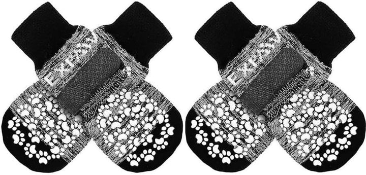 anti Slip Dog Socks to Prevent Licking Paws, Dog Shoes for Hot Pavement, Dog Booties for Small Medium Large Senior Dogs, Traction Control Boots & Paw Protectors for Hardwood Floors