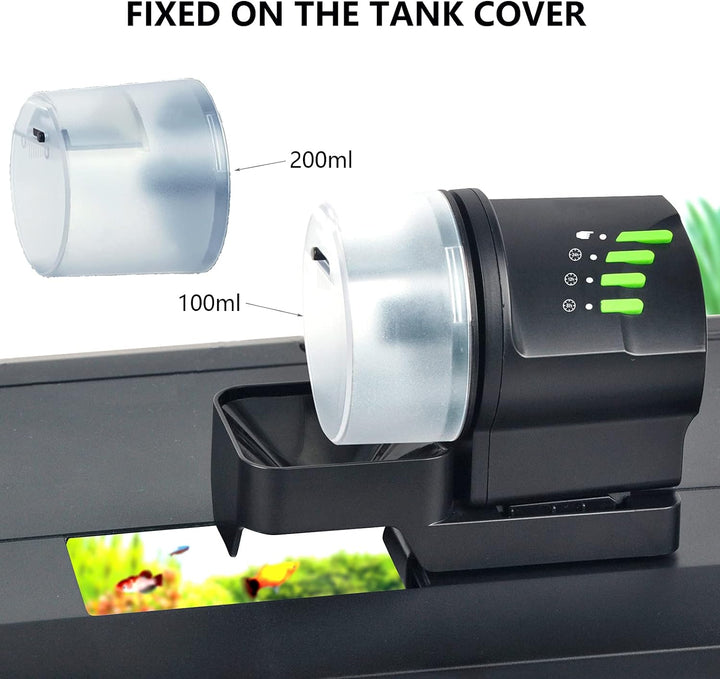 Automatic Fish Feeder Food Dispenser Vacation Fish Feeder Powered by Battery and USB for Aquarium and Turtle Tank