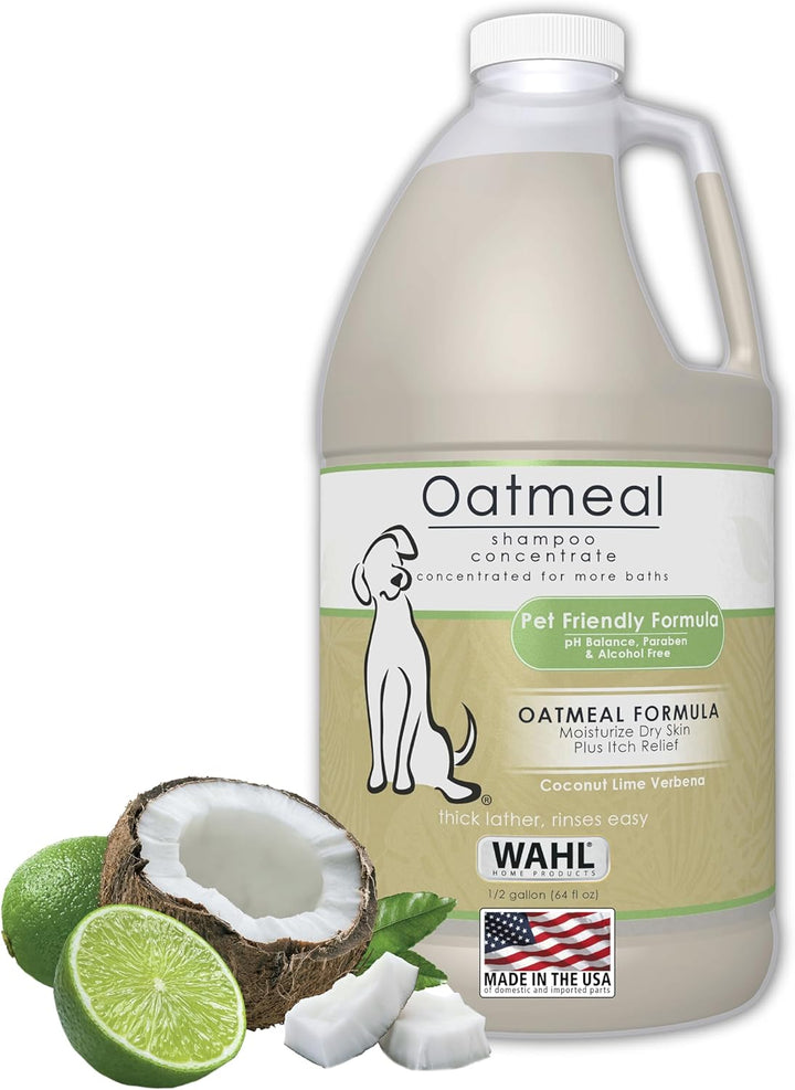 USA Dry Skin & Itch Relief Pet Shampoo for Dogs – Oatmeal Formula with Coconut Lime Verbena Scent & Pet Friendly Formula, 24 Oz - Model 820004A