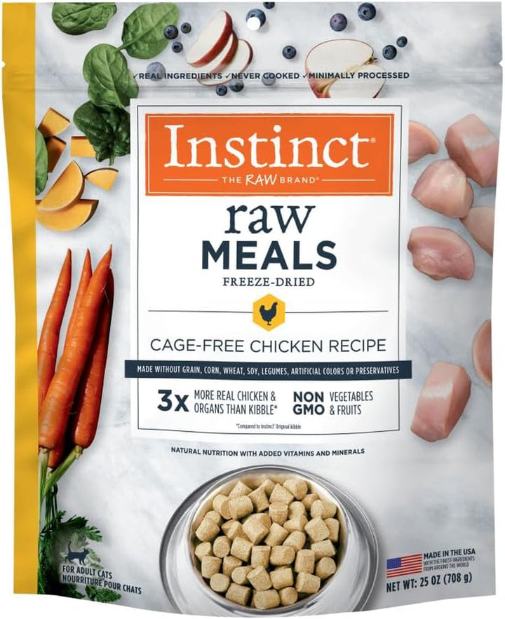 Raw Meals Freeze-Dried Chicken Cat Food, 9.5 Oz. Bag