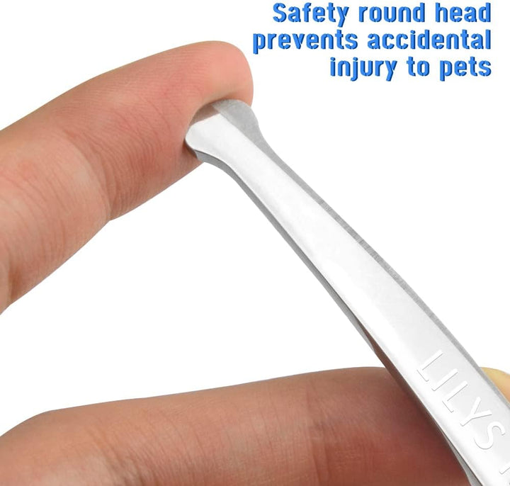 6.5" Right-Handed Pet Round-Tip Grooming Stainless Steel Safety Grooming for Dogs and Cats (Curved Scissor)