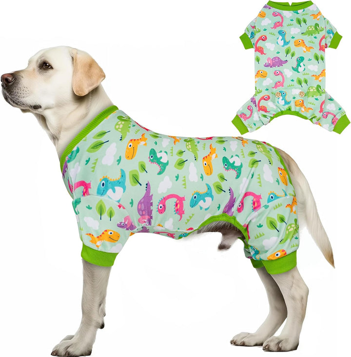 Dog Pajamas Velvet Dog Pajamas Large Sized Dogs Soft Dogs Clothes Pjs with Yellow Ducks Pattern Stretchy Pet Jammies Coat Comfy Pet Onesie Costume, 3X-Large