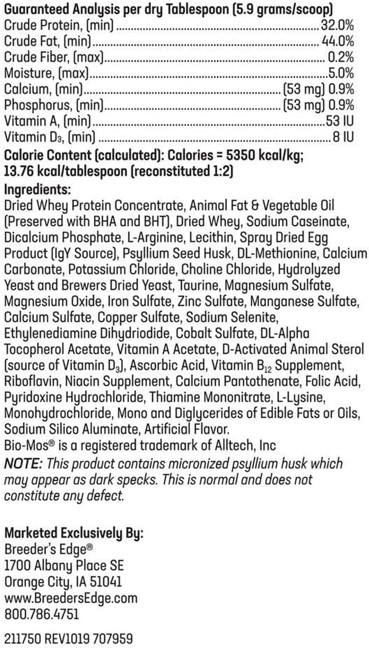 Breeder'S Edge Foster Care Feline - Powdered Milk Replacer - for Kittens & Cats - 12Oz