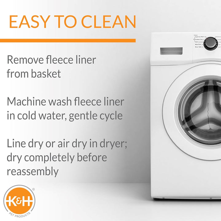 Bike Basket Front Dog Carrier, Universal Fit Cat Dog Pet Bike Basket with Front Bicycle Mount Included, Washable Liner, Strong Metal Basket, 2 Safety Leashes - Large 16 X 12 X 10In