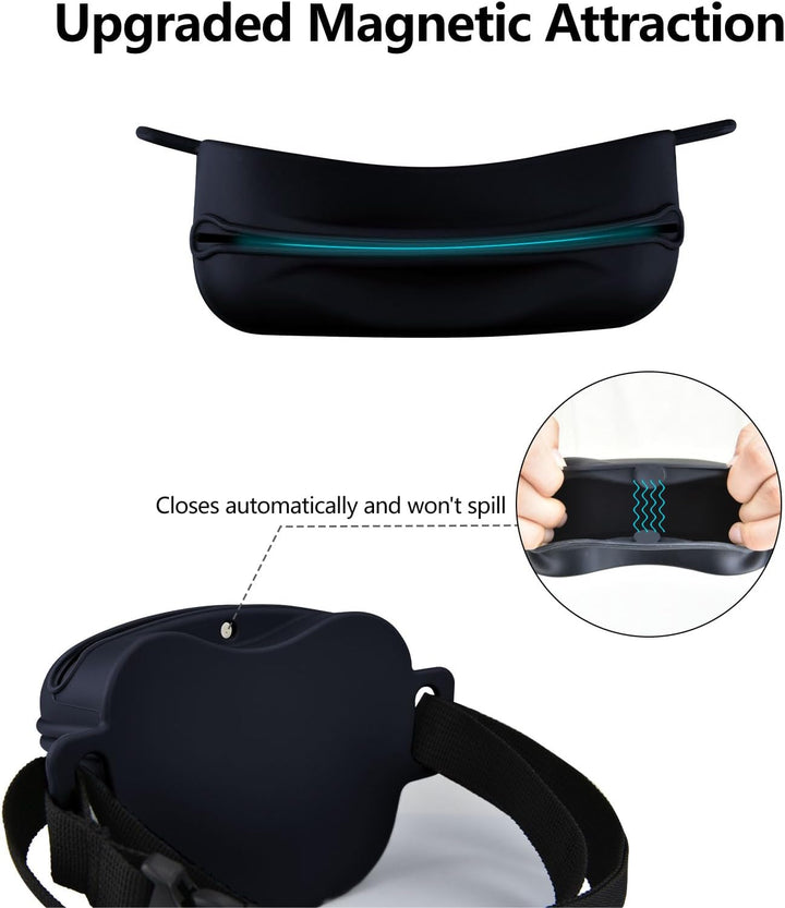 Pet Training Snack Pouch with Clicker 2.0 Upgraded Magnetic Closure, 1.66 Cup Silicone Belt for Dog Treats，Perfect for Exercising and Walking