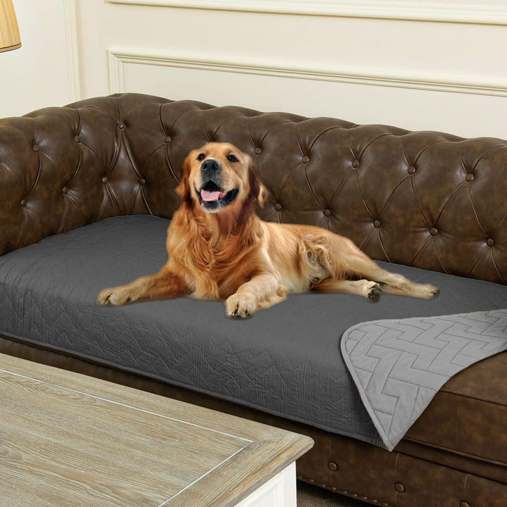 100% Waterproof Dog Bed Blankets Double Sided Dog Couch Cover Knurling Pattern Pet Bed Cover Reversible Furniture Couch Sofa Car for Puppy Kids