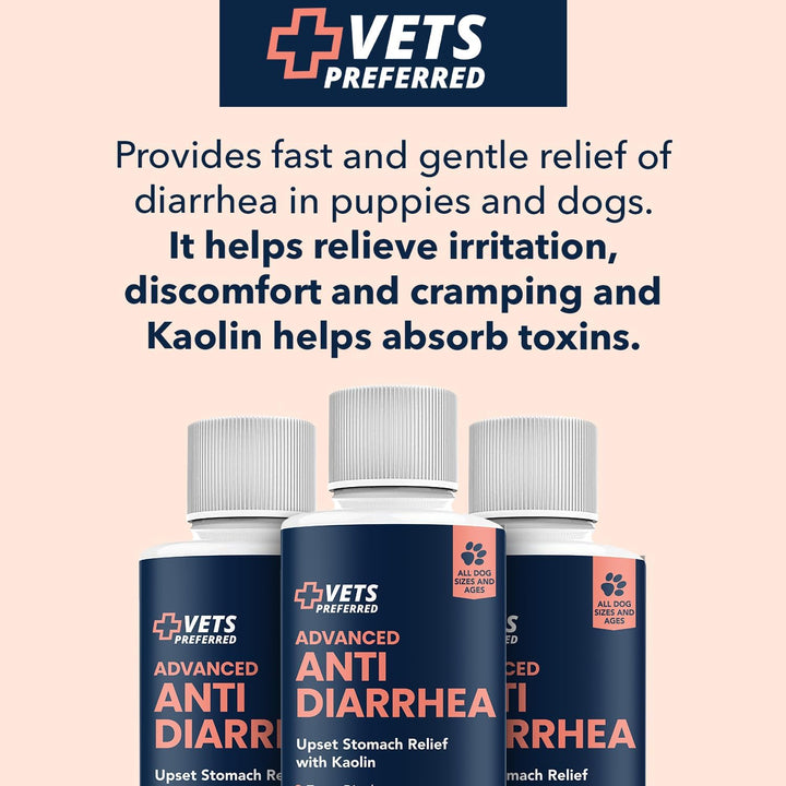 anti Diarrhea Liquid for Dogs - Dog Diarrhea Relief with Kaolin (8 Oz.) | Once Every 12 Hours for Dog Diarrhea & Dog Gas Relief
