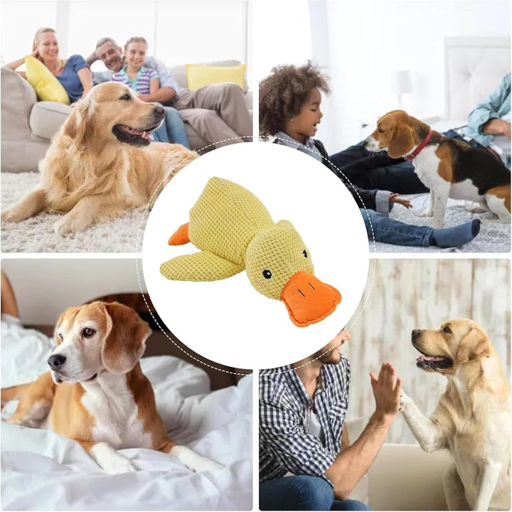 Mellow Dog Calming Duck, 2025 New Yellow Duck Dog Toy, the Mellow Ducks Calming Pillow, Dogs Ducks Toy with Quacking Sound for Indoor Dogs (Yellow)