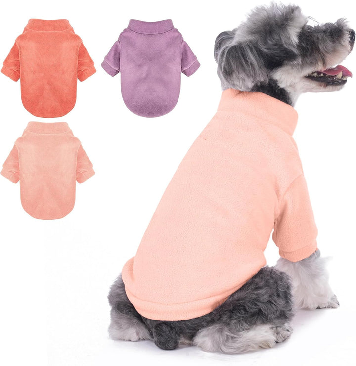 Dog Sweater, 3 Pack Dog Sweaters for Small Dogs Girl Boy, Ultra Soft Warm Puppy Clothes Dog Coat for Winter (Gray+Azure+Navy, Small)