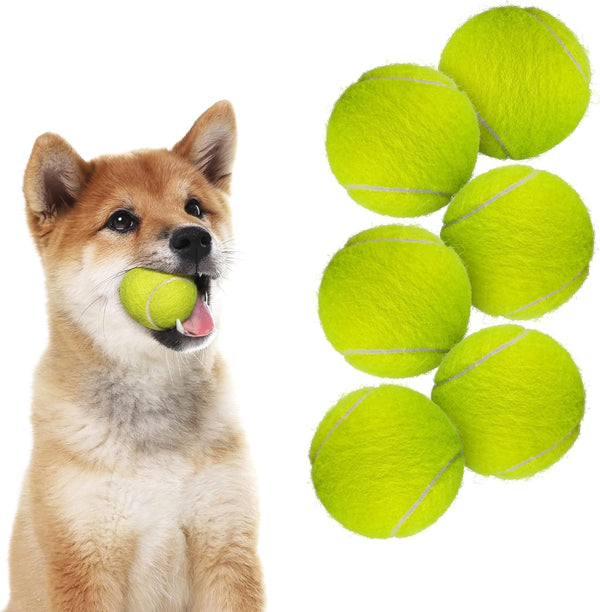 2-Inch Tennis Balls for Dogs, Fetch Toys for Small Medium Dogs, Bouncy & Durable Tennis Balls for Ball Launcher Toy, 6 Pack Fetch Toy for Outdoor Play
