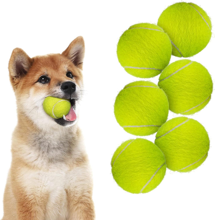2-Inch Tennis Balls for Dogs, Fetch Toys for Small Medium Dogs, Bouncy & Durable Tennis Balls for Ball Launcher Toy, 6 Pack Fetch Toy for Outdoor Play