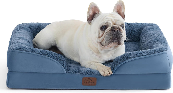 Orthopedic Dog Beds Large Sized Dog - Washable Large Dog Cat Bed Waterproof, Comfort Dogs Couch Sofa with Washable Removable Cover, Pet Bed with Nonskid Bottom, Grey, 35"