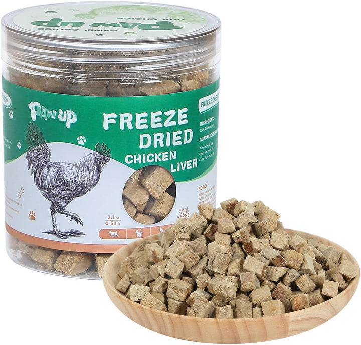 Freeze Dried Chicken for Dogs Cats, High Protein Raw Dog Food Topper, Single Fresh Ingredient Treats, 4.6Oz, Rawhide Free